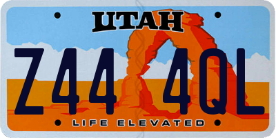 UT license plate Z444QL