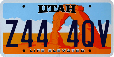 UT license plate Z444QV
