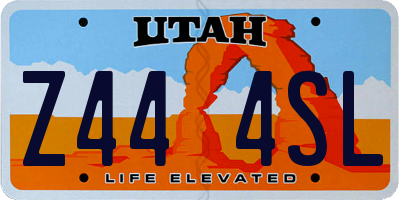 UT license plate Z444SL
