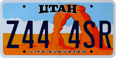 UT license plate Z444SR