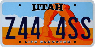 UT license plate Z444SS