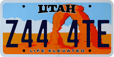 UT license plate Z444TE