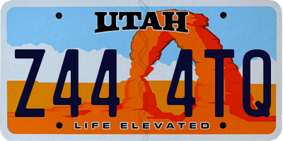 UT license plate Z444TQ
