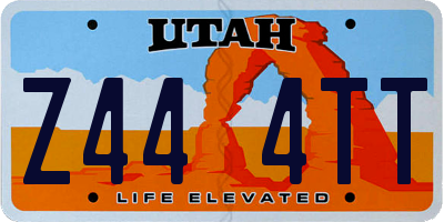 UT license plate Z444TT