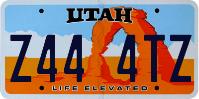 UT license plate Z444TZ