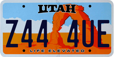 UT license plate Z444UE