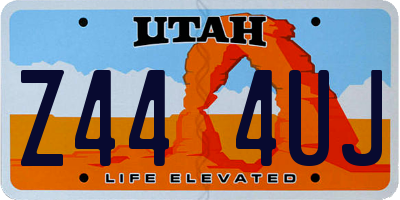 UT license plate Z444UJ