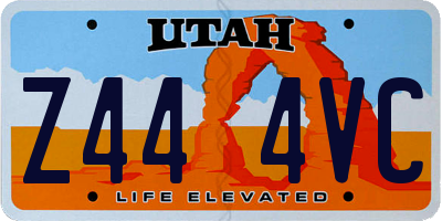 UT license plate Z444VC