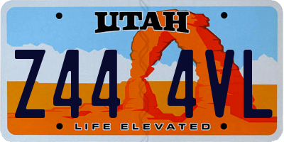 UT license plate Z444VL