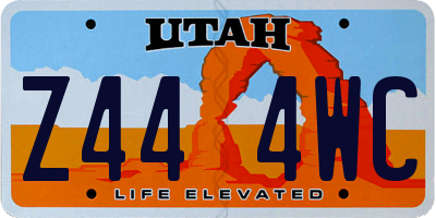 UT license plate Z444WC