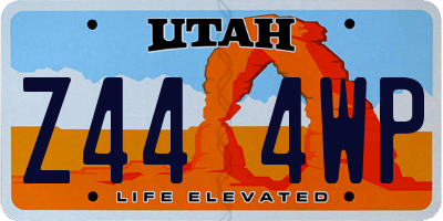 UT license plate Z444WP