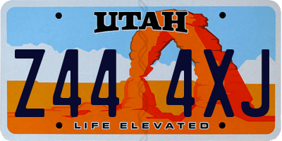 UT license plate Z444XJ