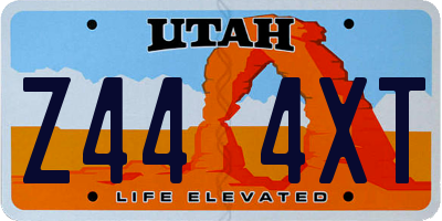 UT license plate Z444XT