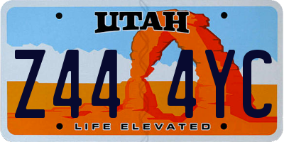 UT license plate Z444YC