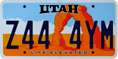 UT license plate Z444YM