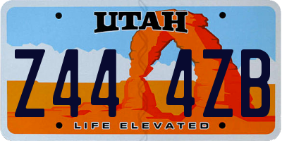 UT license plate Z444ZB