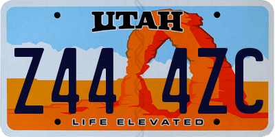 UT license plate Z444ZC
