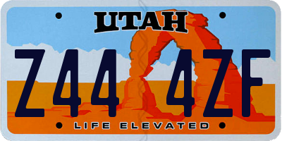 UT license plate Z444ZF