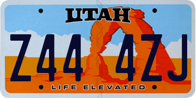 UT license plate Z444ZJ