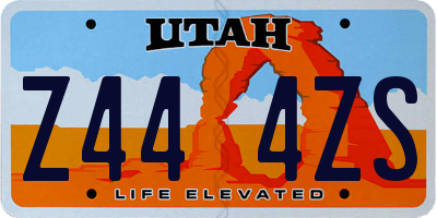 UT license plate Z444ZS