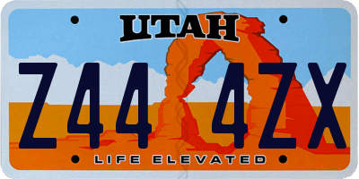 UT license plate Z444ZX