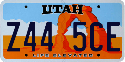 UT license plate Z445CE