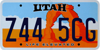 UT license plate Z445CG
