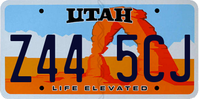 UT license plate Z445CJ
