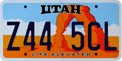 UT license plate Z445CL