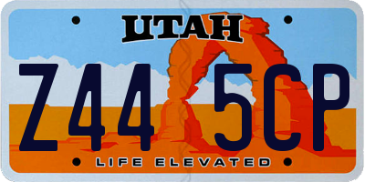 UT license plate Z445CP