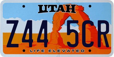 UT license plate Z445CR