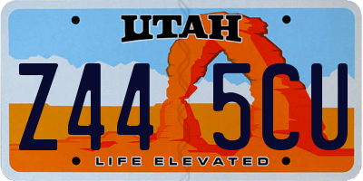 UT license plate Z445CU