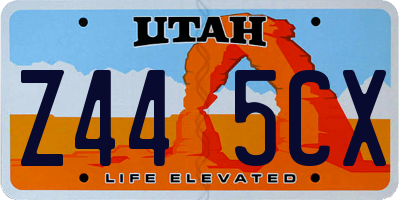UT license plate Z445CX
