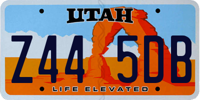 UT license plate Z445DB