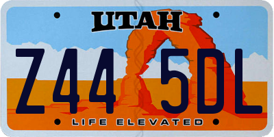 UT license plate Z445DL