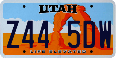 UT license plate Z445DW