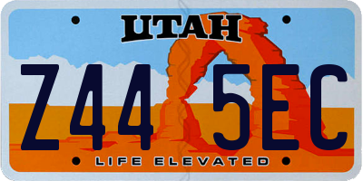 UT license plate Z445EC
