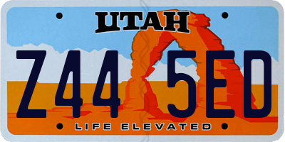 UT license plate Z445ED