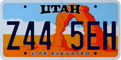 UT license plate Z445EH