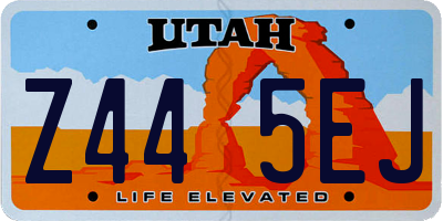 UT license plate Z445EJ