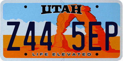 UT license plate Z445EP