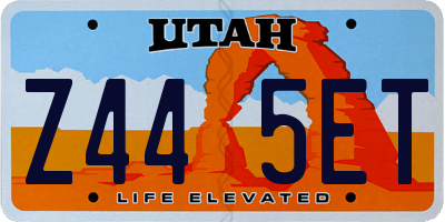 UT license plate Z445ET