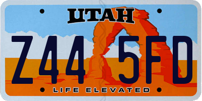 UT license plate Z445FD