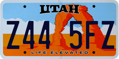 UT license plate Z445FZ