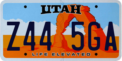 UT license plate Z445GA