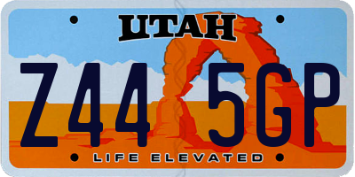 UT license plate Z445GP