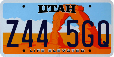 UT license plate Z445GQ