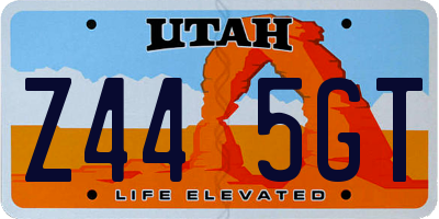 UT license plate Z445GT