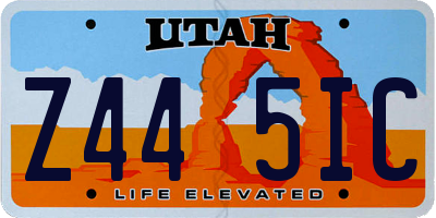 UT license plate Z445IC