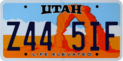 UT license plate Z445IF
